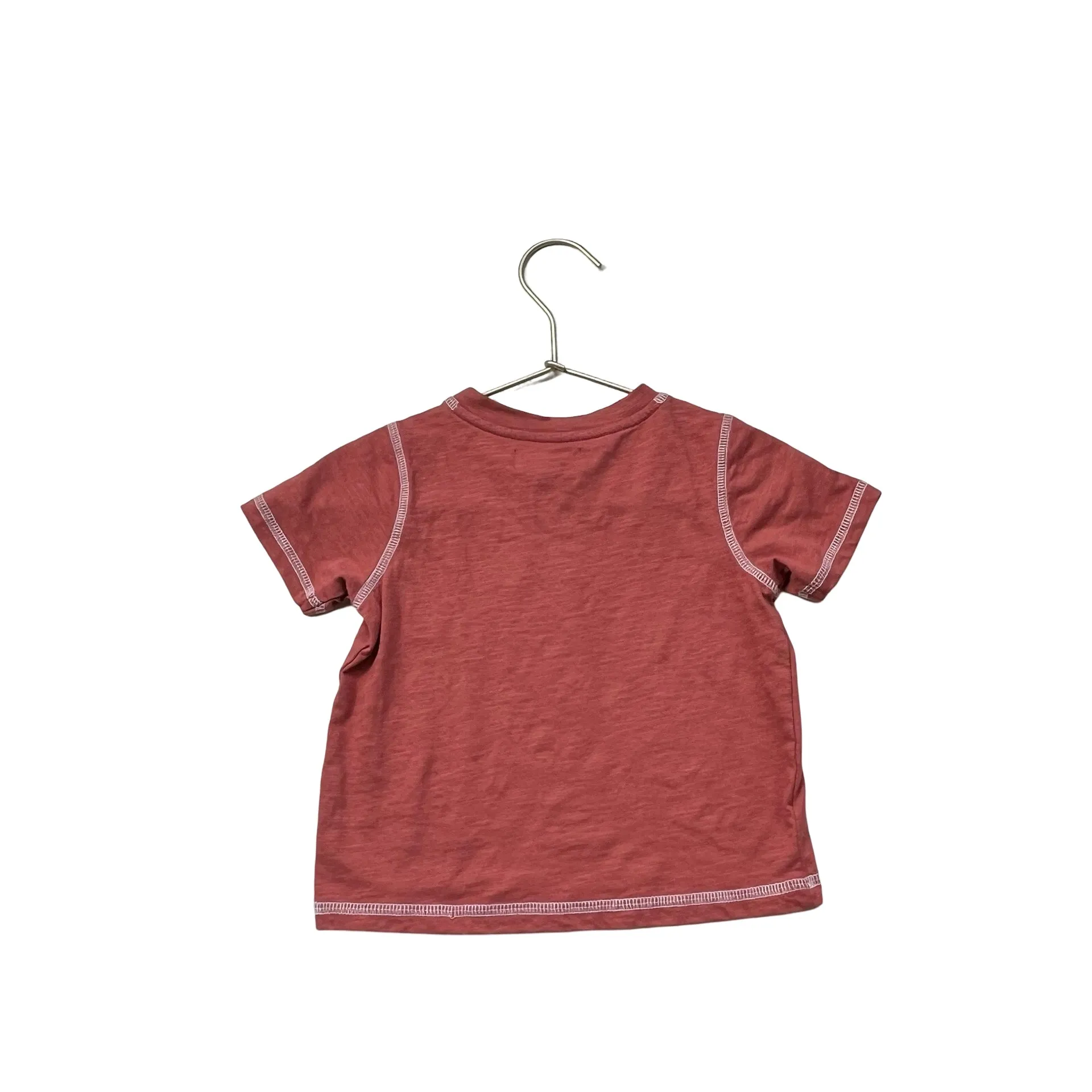 7 For All Mankind Muted Red Henley Tee - Size 18 Mo