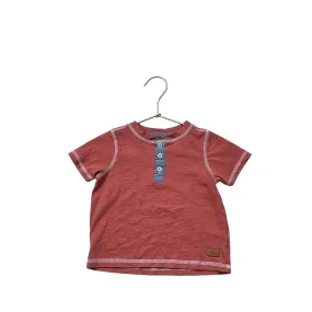 7 For All Mankind Muted Red Henley Tee - Size 18 Mo