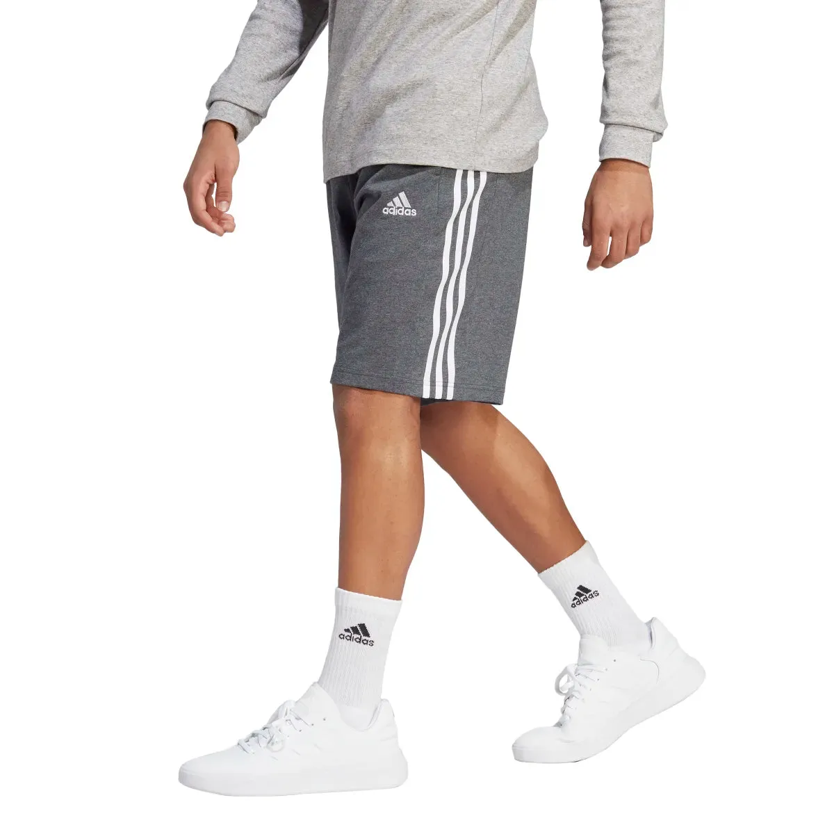 adidas Men's Essentials Single Jersey 3-Stripes Shorts (Tall)