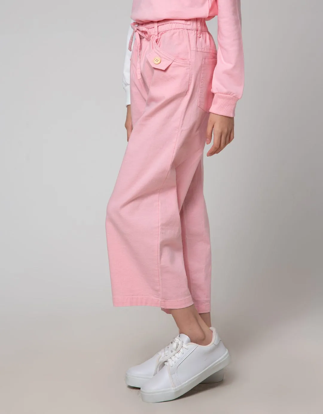 Aero Long Pants Kulot Polos Pinggang Karet