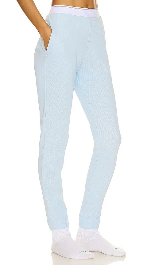 Alexander Wang Waffle Jogger Pant in Baby Blue