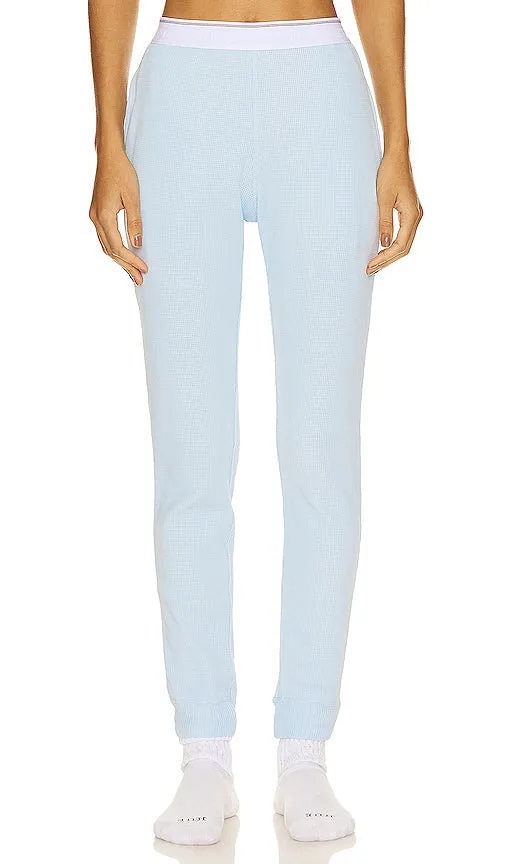 Alexander Wang Waffle Jogger Pant in Baby Blue