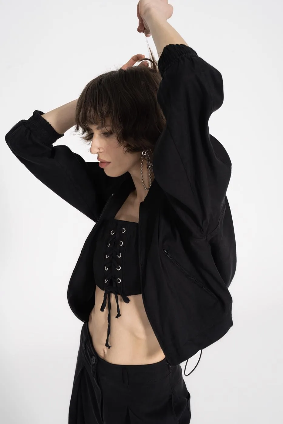 Black Bomber Jacket