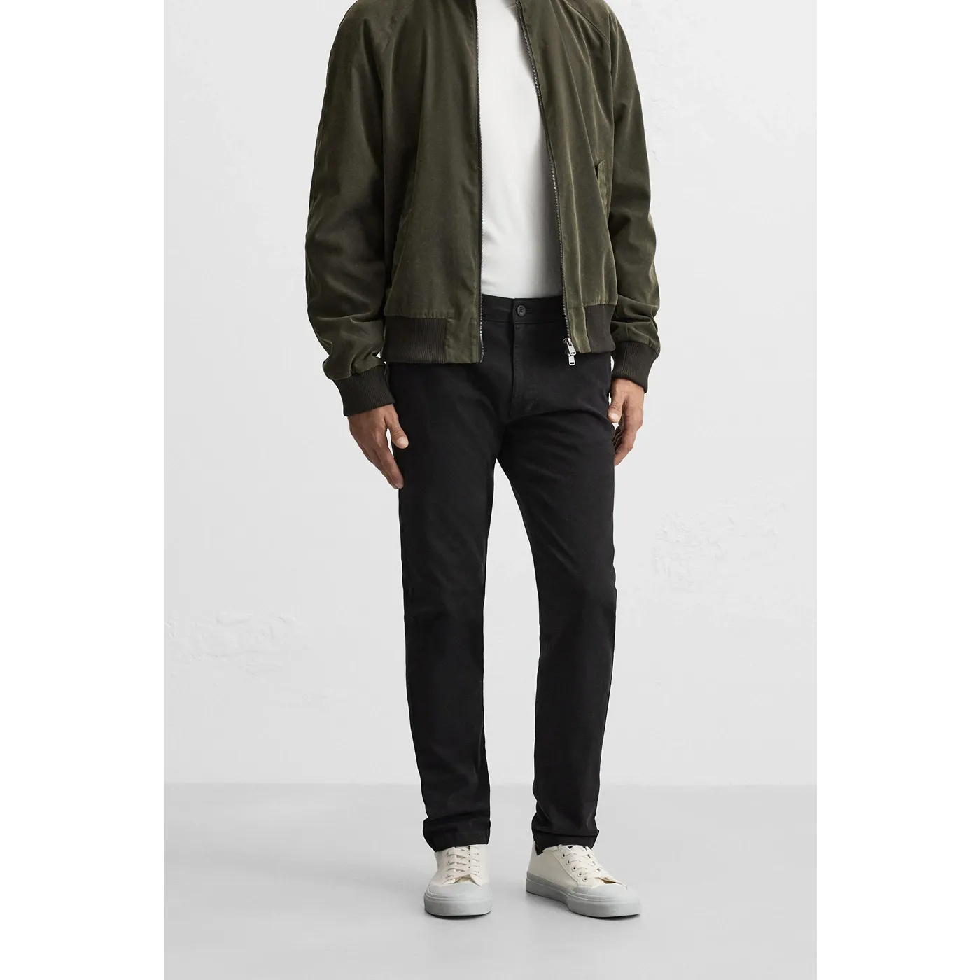 Black Slim Fit Chinos