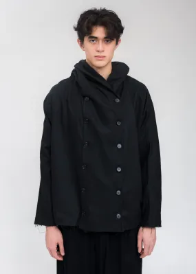 Black Wool Muffler Jacket