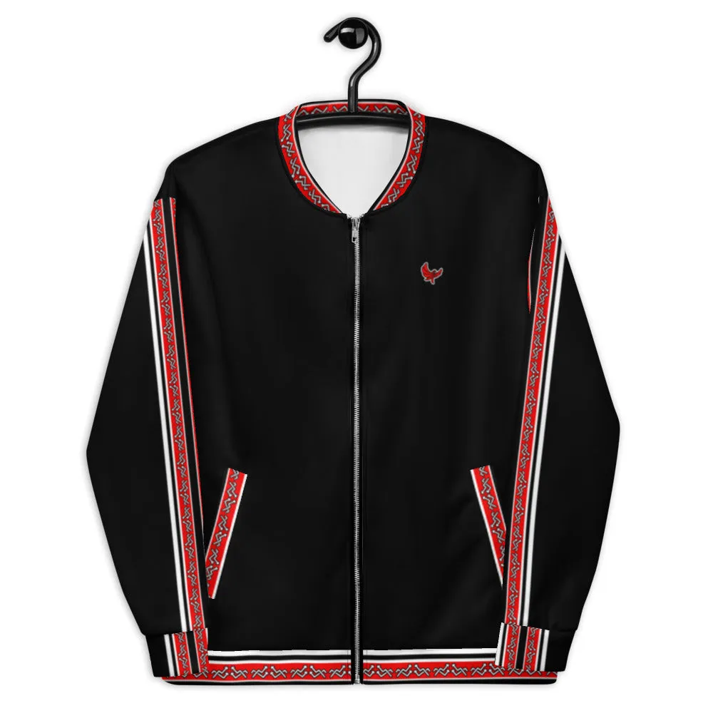 Bomber Jacket Black/White/Red " ELEVATE " Lightweight PEACE GANG