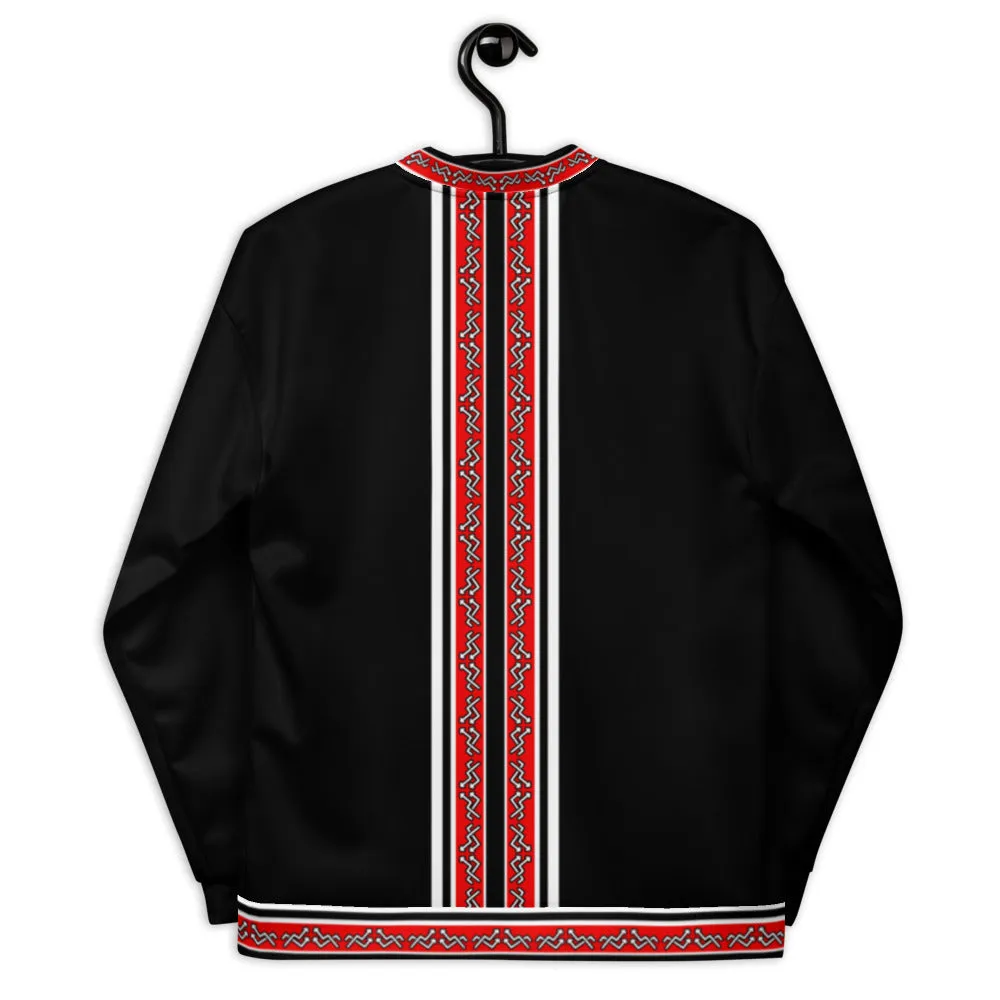 Bomber Jacket Black/White/Red " ELEVATE " Lightweight PEACE GANG