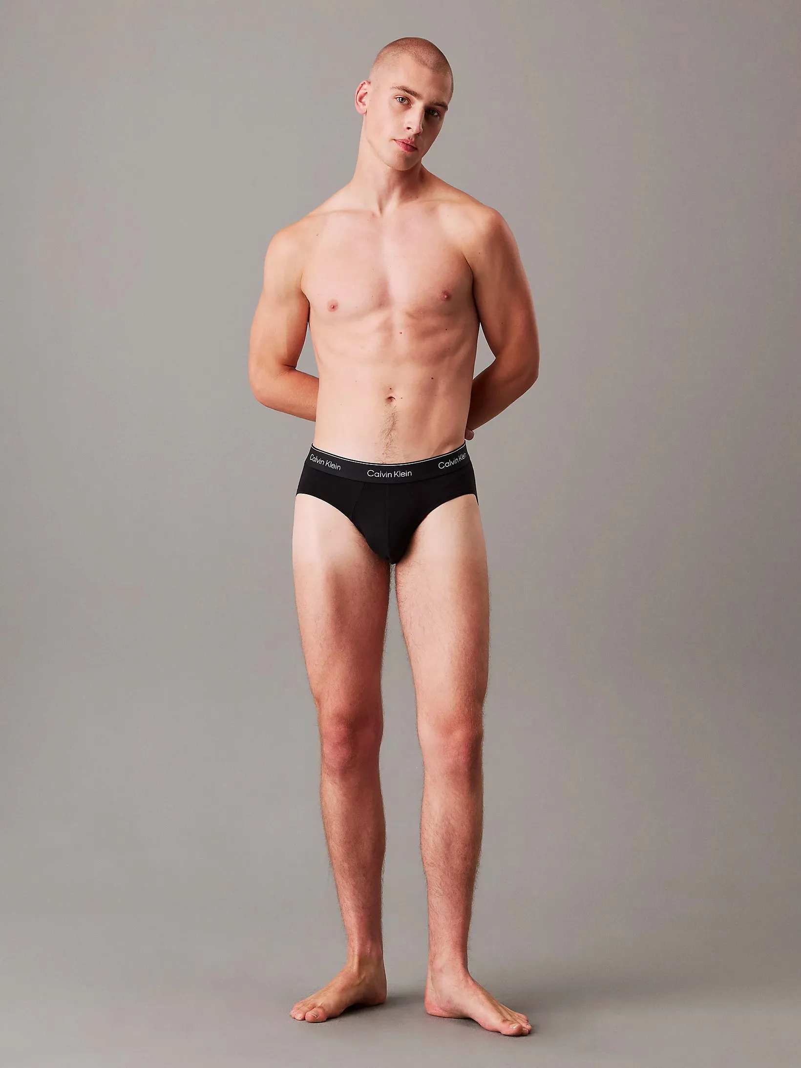 Calvin Klein Mens 'Hip Brief' - Icon Cotton Stretch (3-Pack)