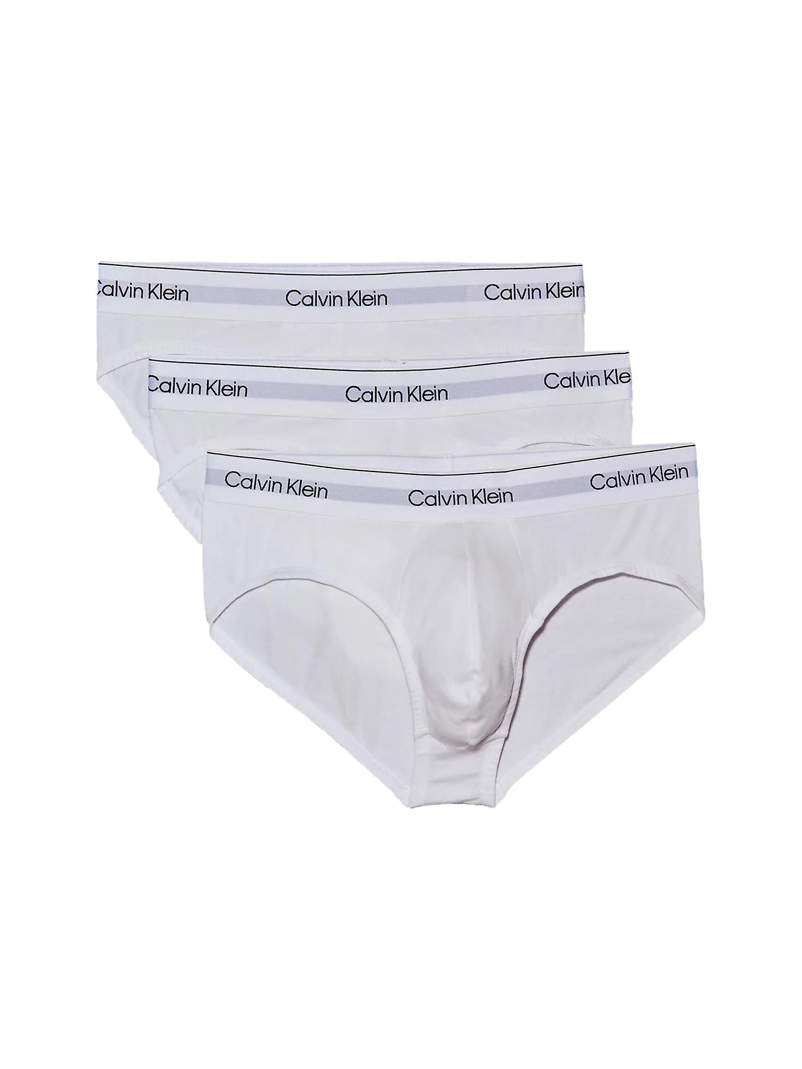 Calvin Klein Mens 'Hip Brief' - Icon Cotton Stretch (3-Pack)