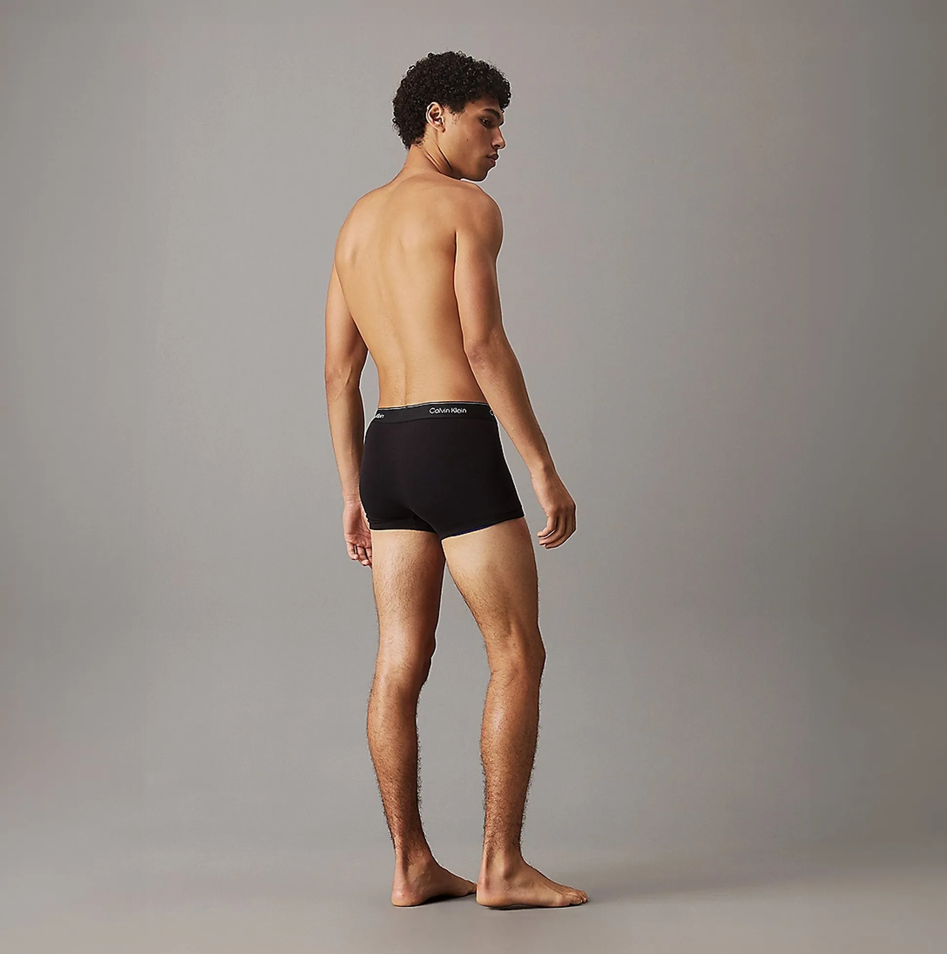 Calvin Klein MODERN COTTON STRETCH Mens 3 Pack Trunks Black