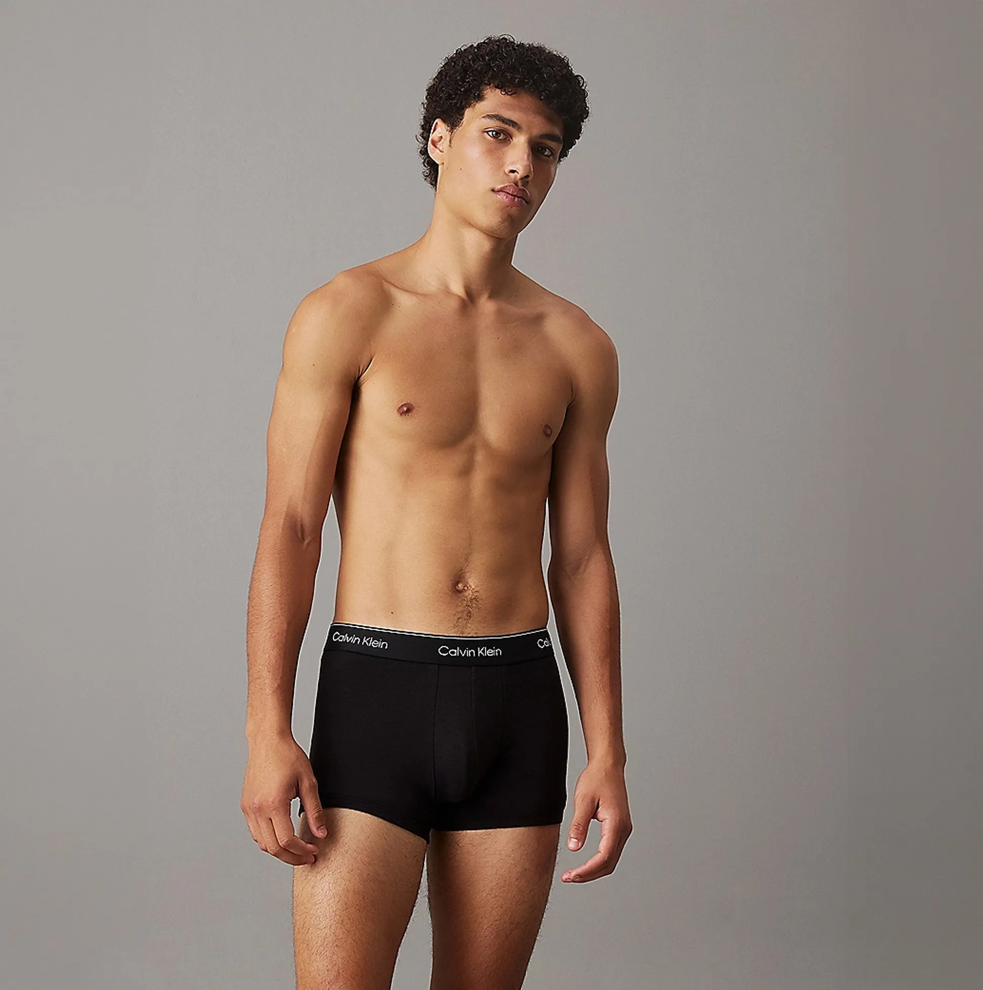 Calvin Klein MODERN COTTON STRETCH Mens 3 Pack Trunks Black