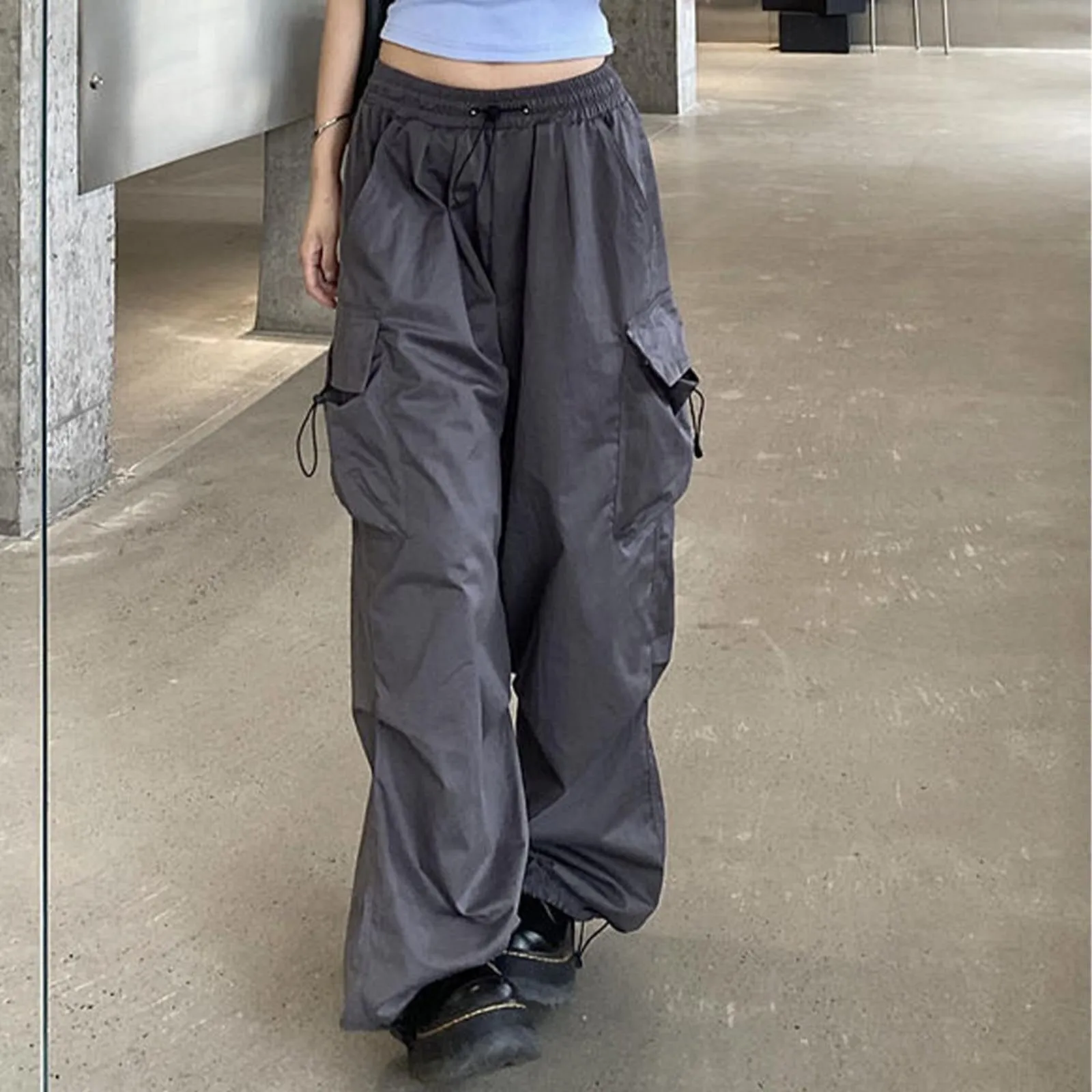 Cargo Pants Hip Hop Joggers Elastic Waist