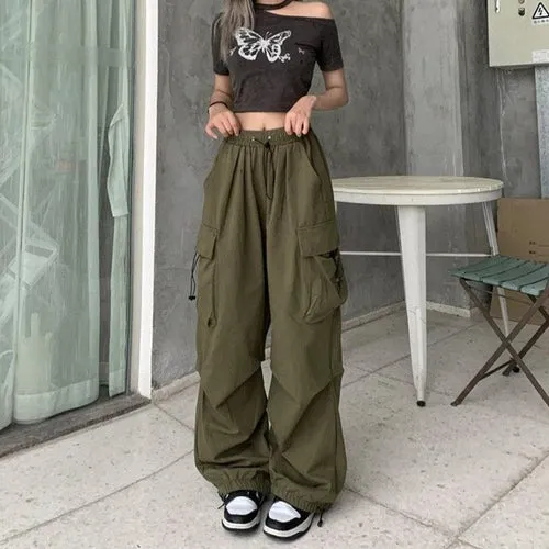 Cargo Pants Hip Hop Joggers Elastic Waist
