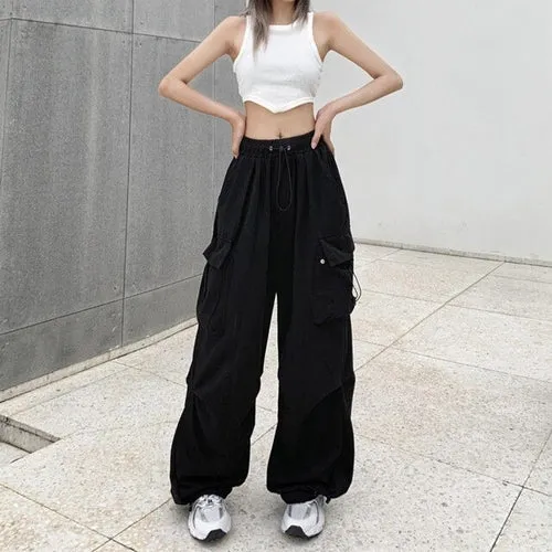 Cargo Pants Hip Hop Joggers Elastic Waist