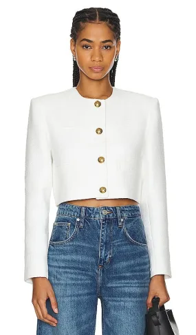 Citizens of Humanity Pia Cropped Jacket in White