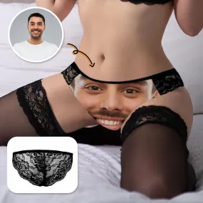 Custom Womens Panties Personalized Big One Sexy Underwear Women's Lace Panty Valentine's Gift for Girlfriend or Wife