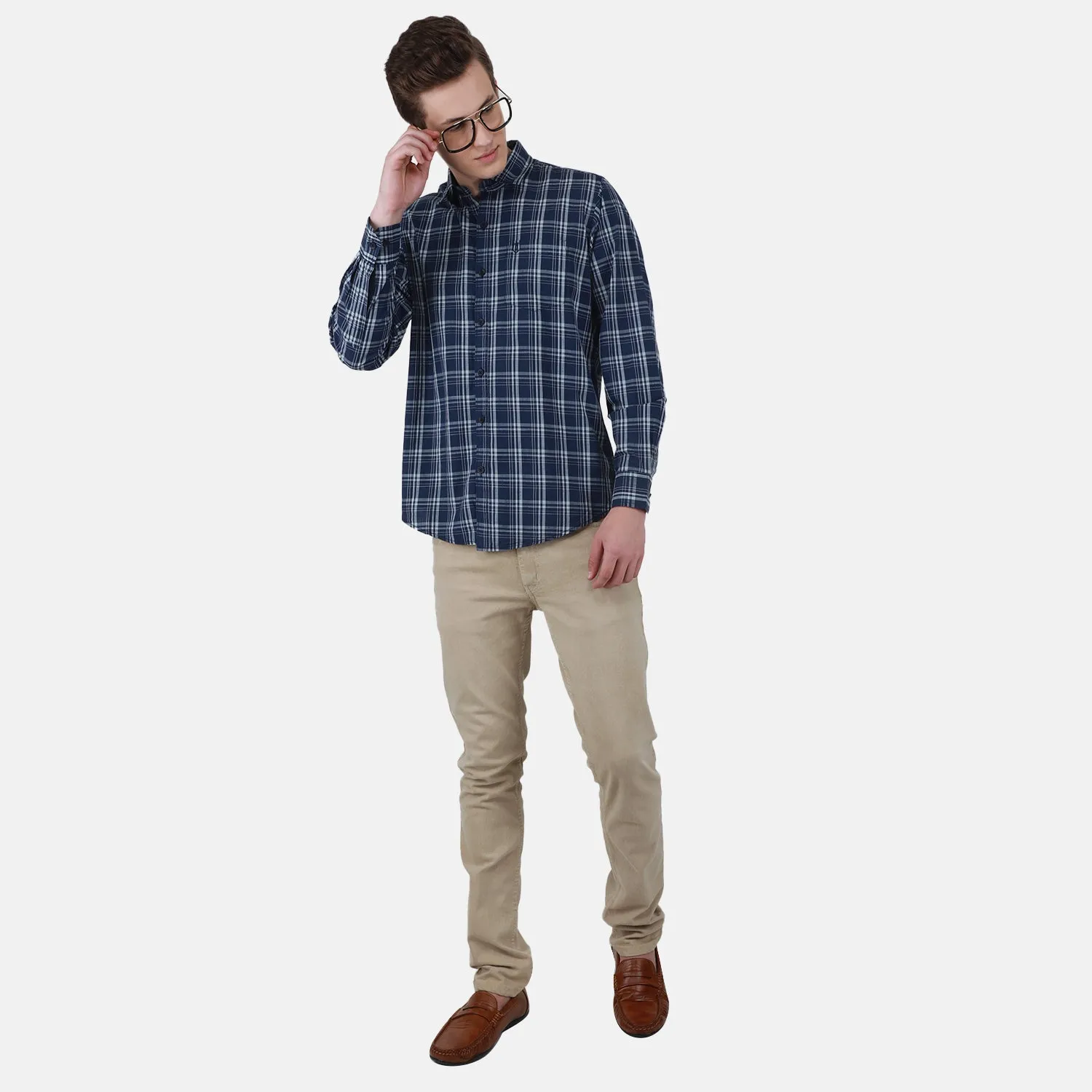 Duke Stardust Men Full Sleeve Cotton Shirt (SDO5ICK)