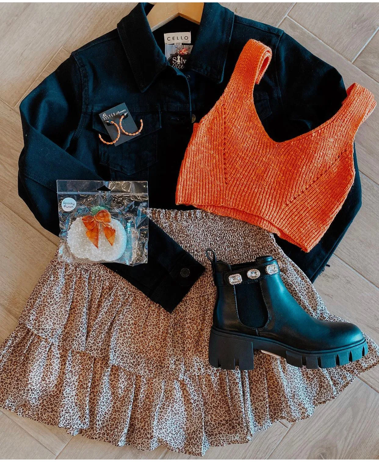 Emery Park BOOSTER Sweater Knit Crop Top