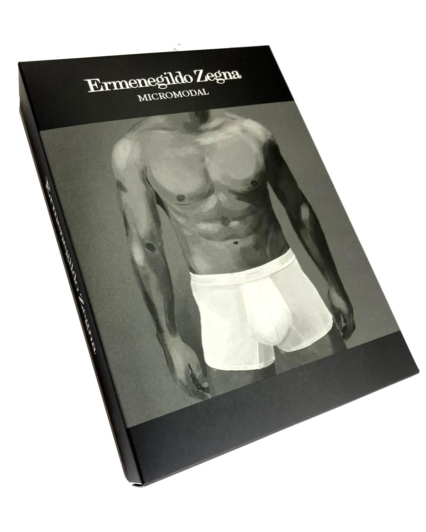 Ermenegildo Zegna Boxer Brief Black Men Underwear MicroModal XL SALE