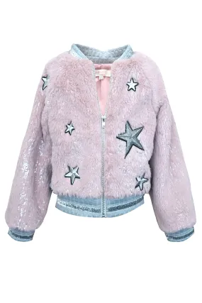 Faux Fur Bomber Jacket (B34195)