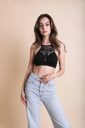 Floral Cutout Seamless Crop Top