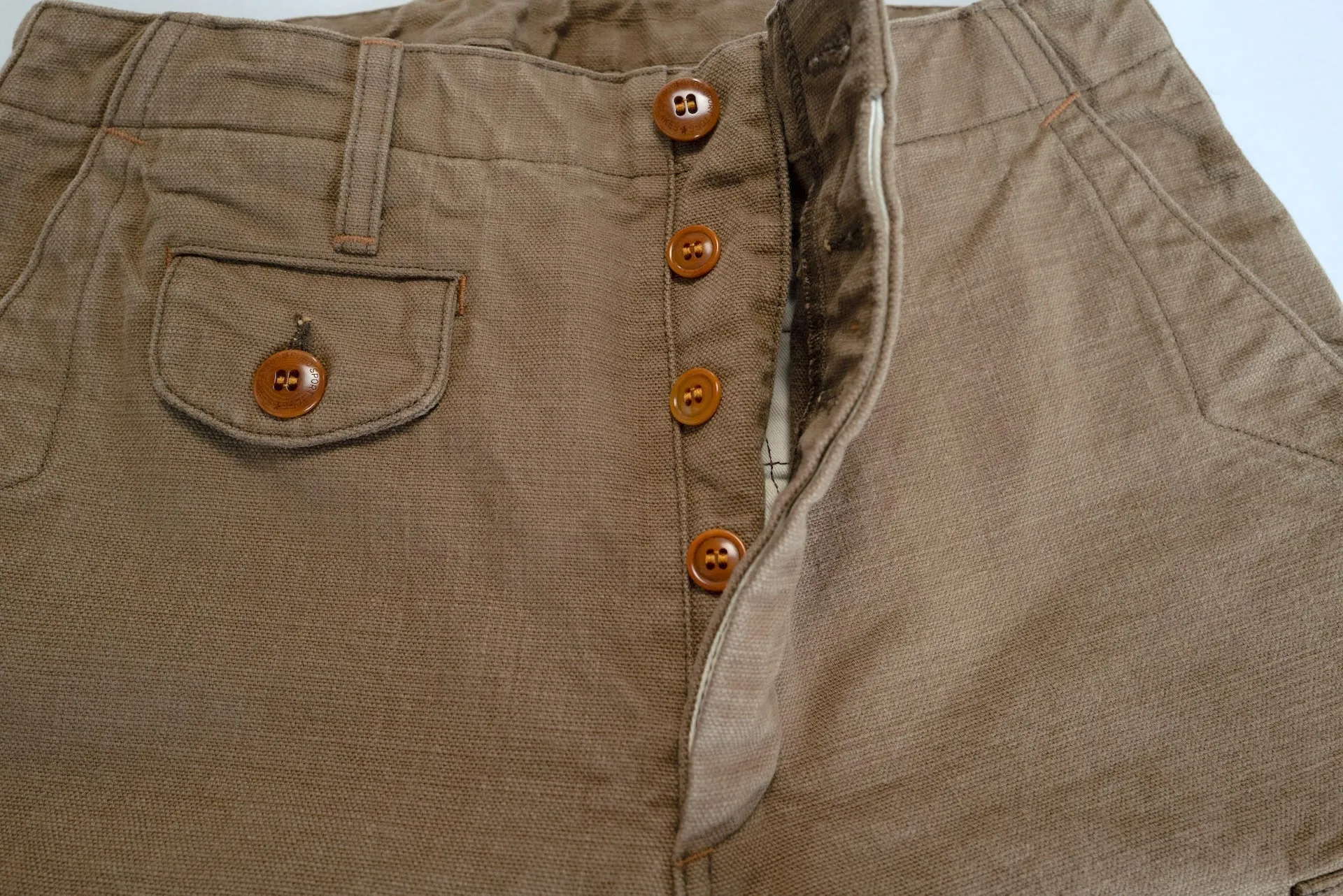 Freewheelers "Timber Cruiser" Ultra-Heavyweight Duck Canvas Trousers (Khaki)