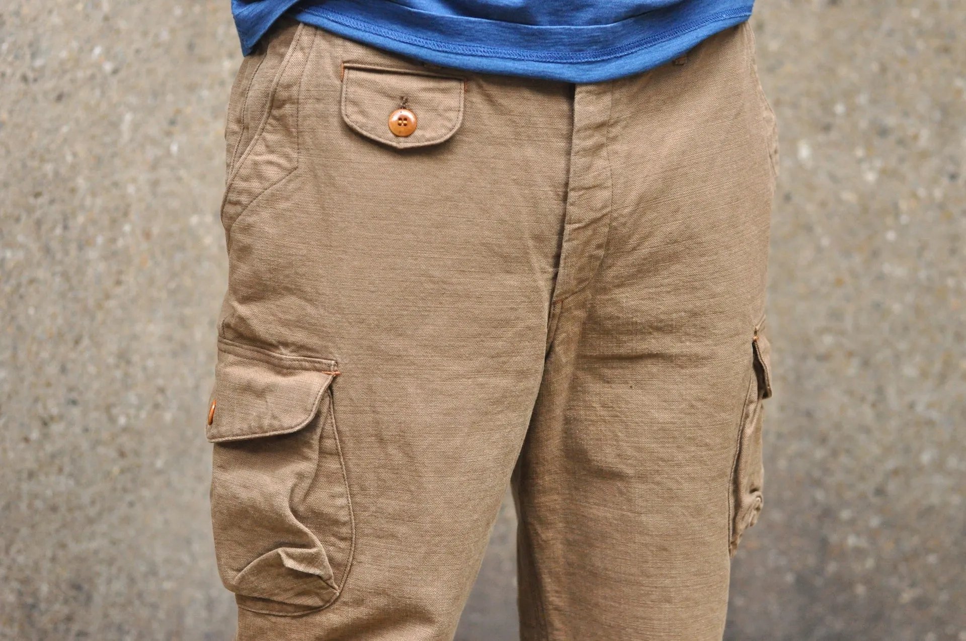 Freewheelers "Timber Cruiser" Ultra-Heavyweight Duck Canvas Trousers (Khaki)