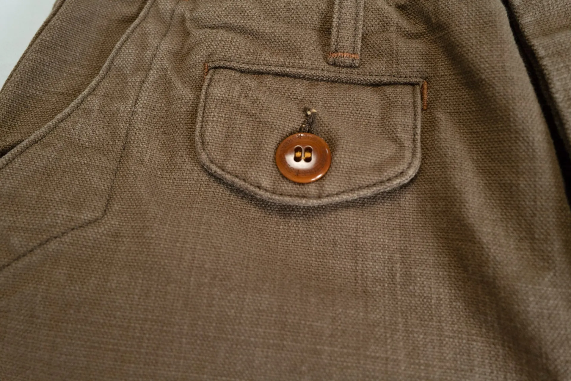 Freewheelers "Timber Cruiser" Ultra-Heavyweight Duck Canvas Trousers (Khaki)