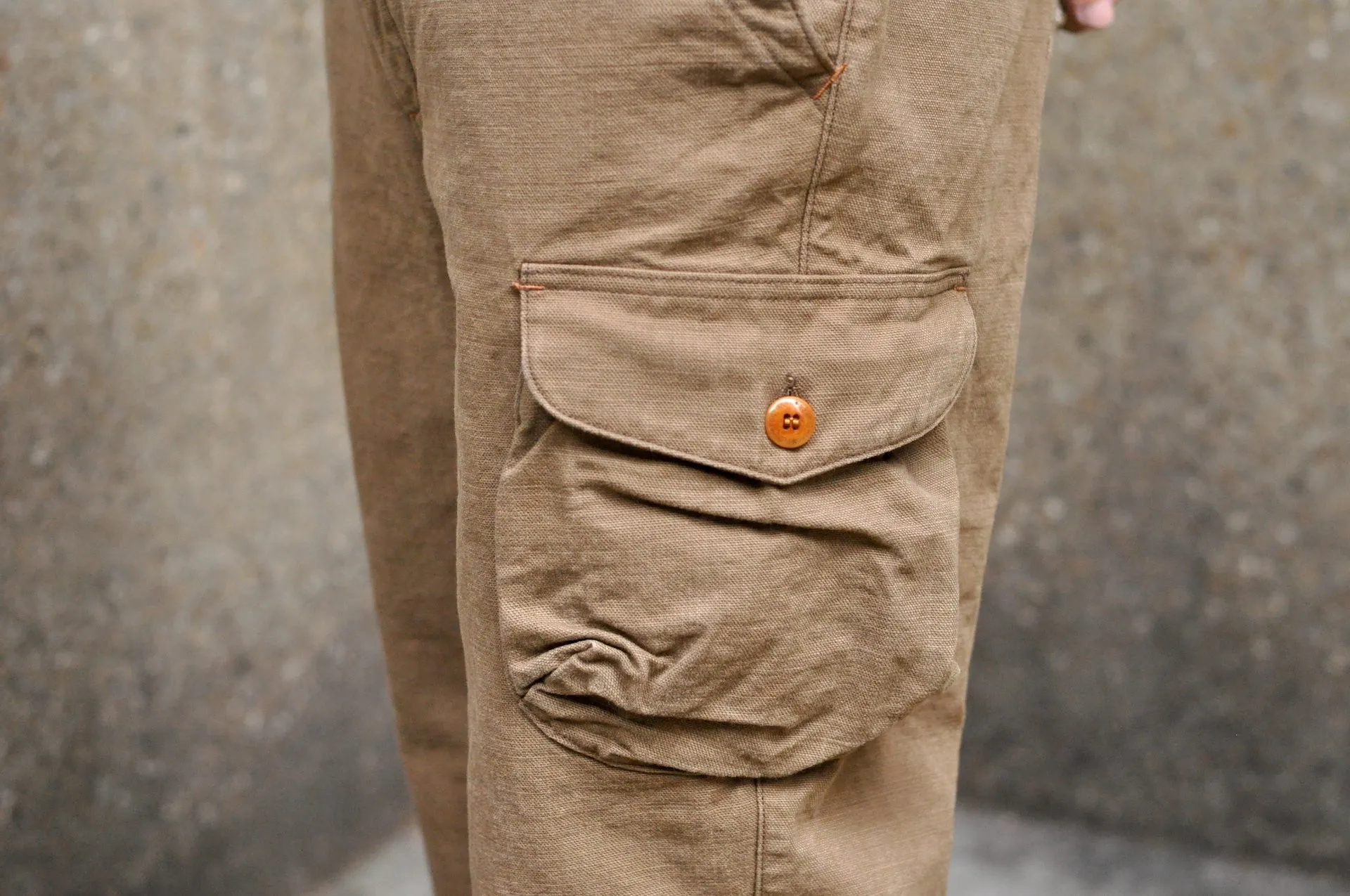 Freewheelers "Timber Cruiser" Ultra-Heavyweight Duck Canvas Trousers (Khaki)