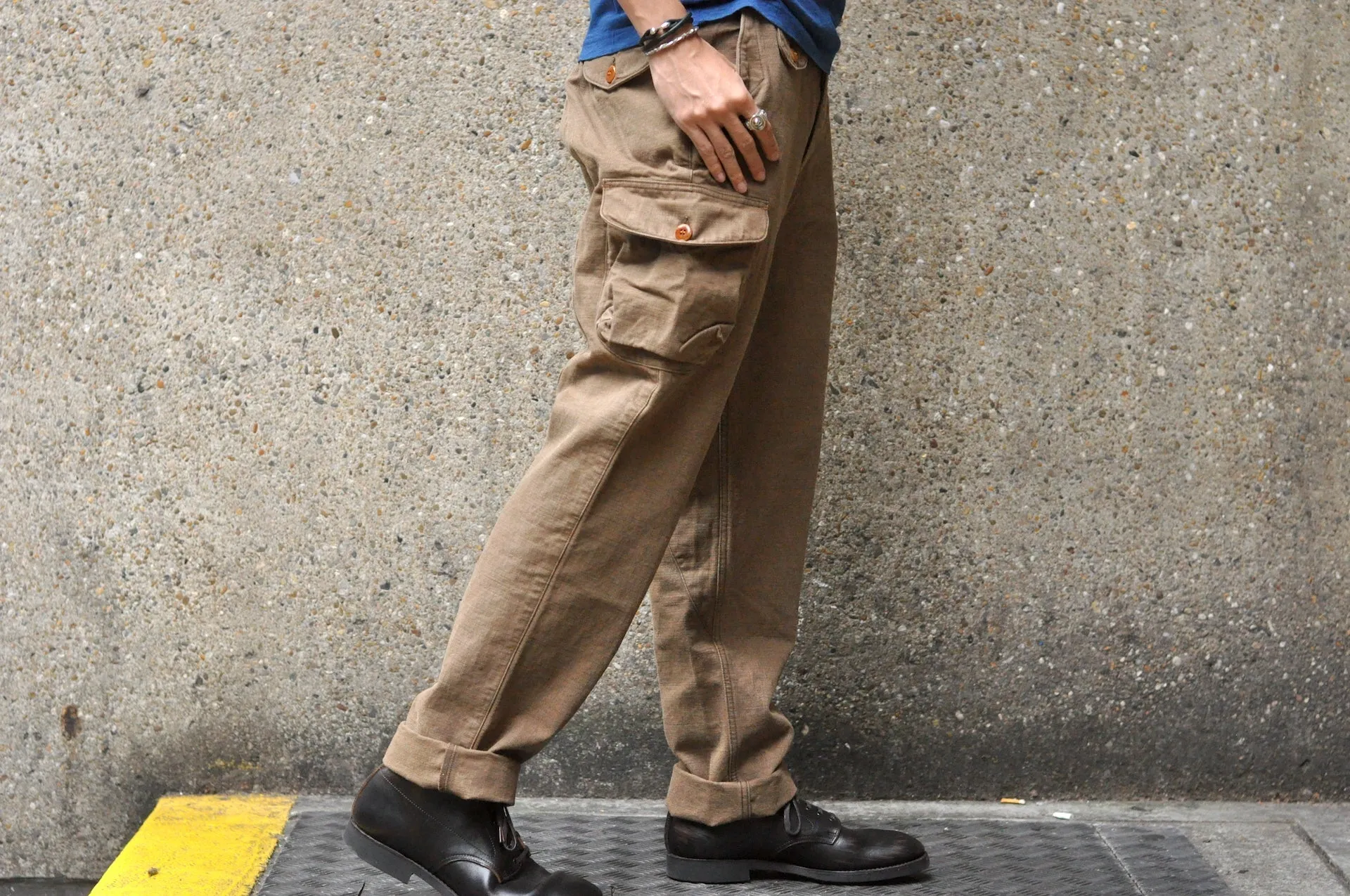 Freewheelers "Timber Cruiser" Ultra-Heavyweight Duck Canvas Trousers (Khaki)