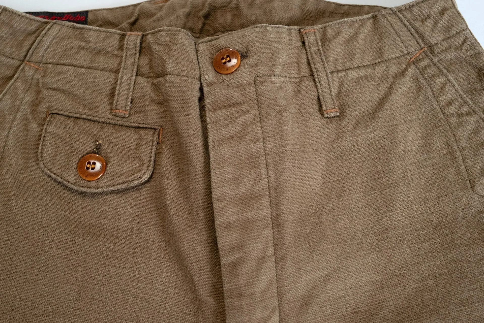 Freewheelers "Timber Cruiser" Ultra-Heavyweight Duck Canvas Trousers (Khaki)