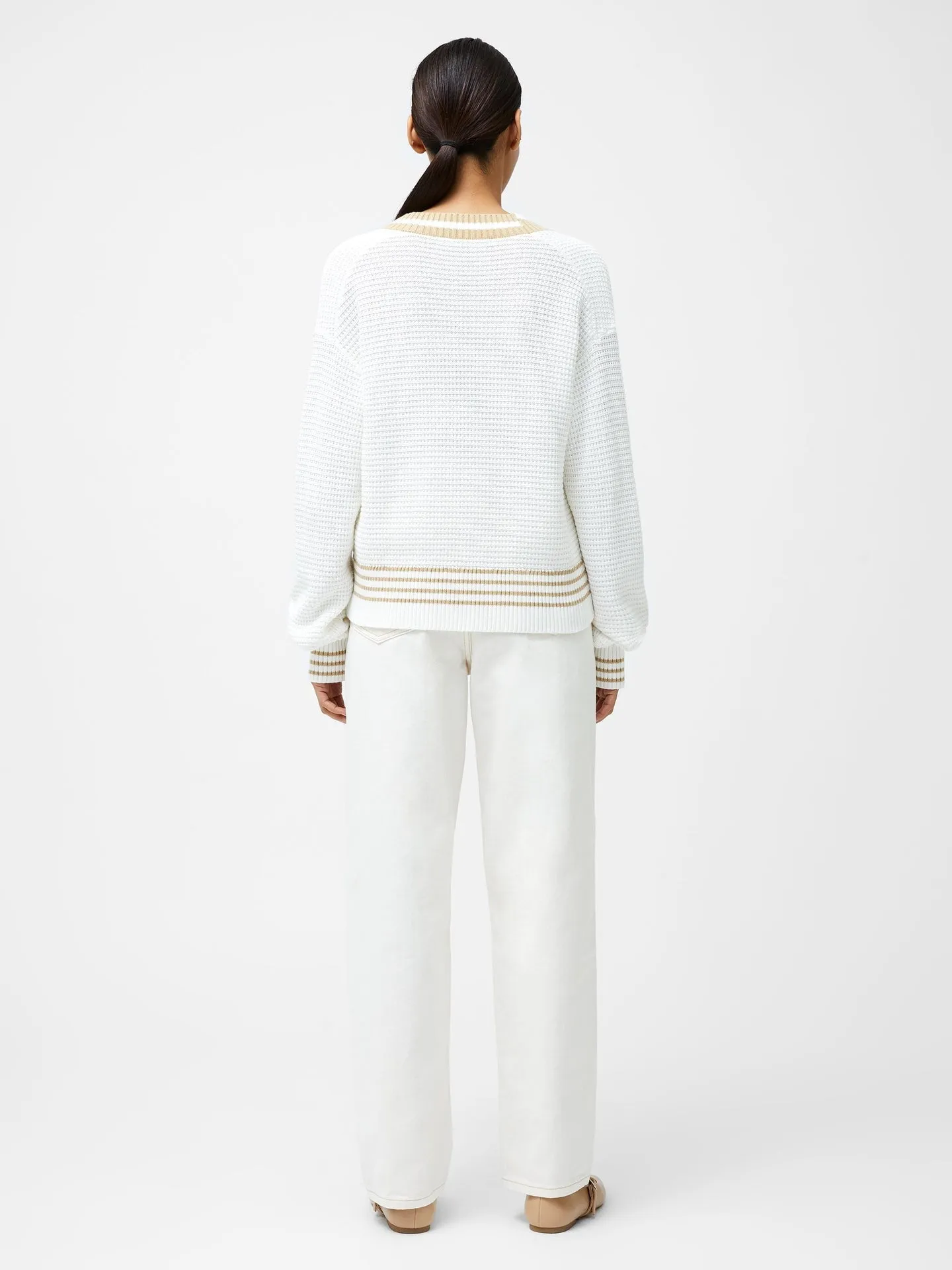 French Connection Lily Varsity V-neck Jumper