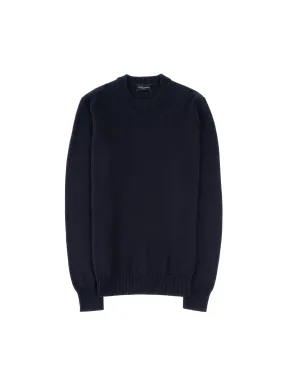 Girocollo ML con Piste / Navy