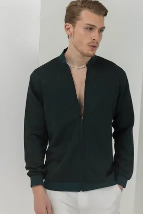 Green  plaid bomber jacket
