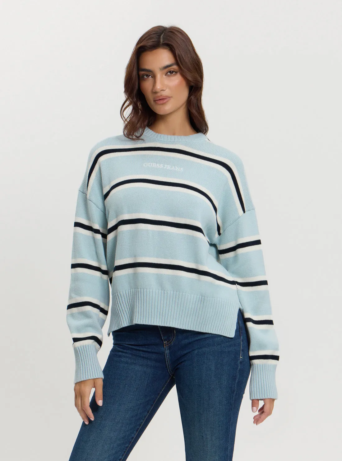 Guess Jeans Striped Knit Jumper