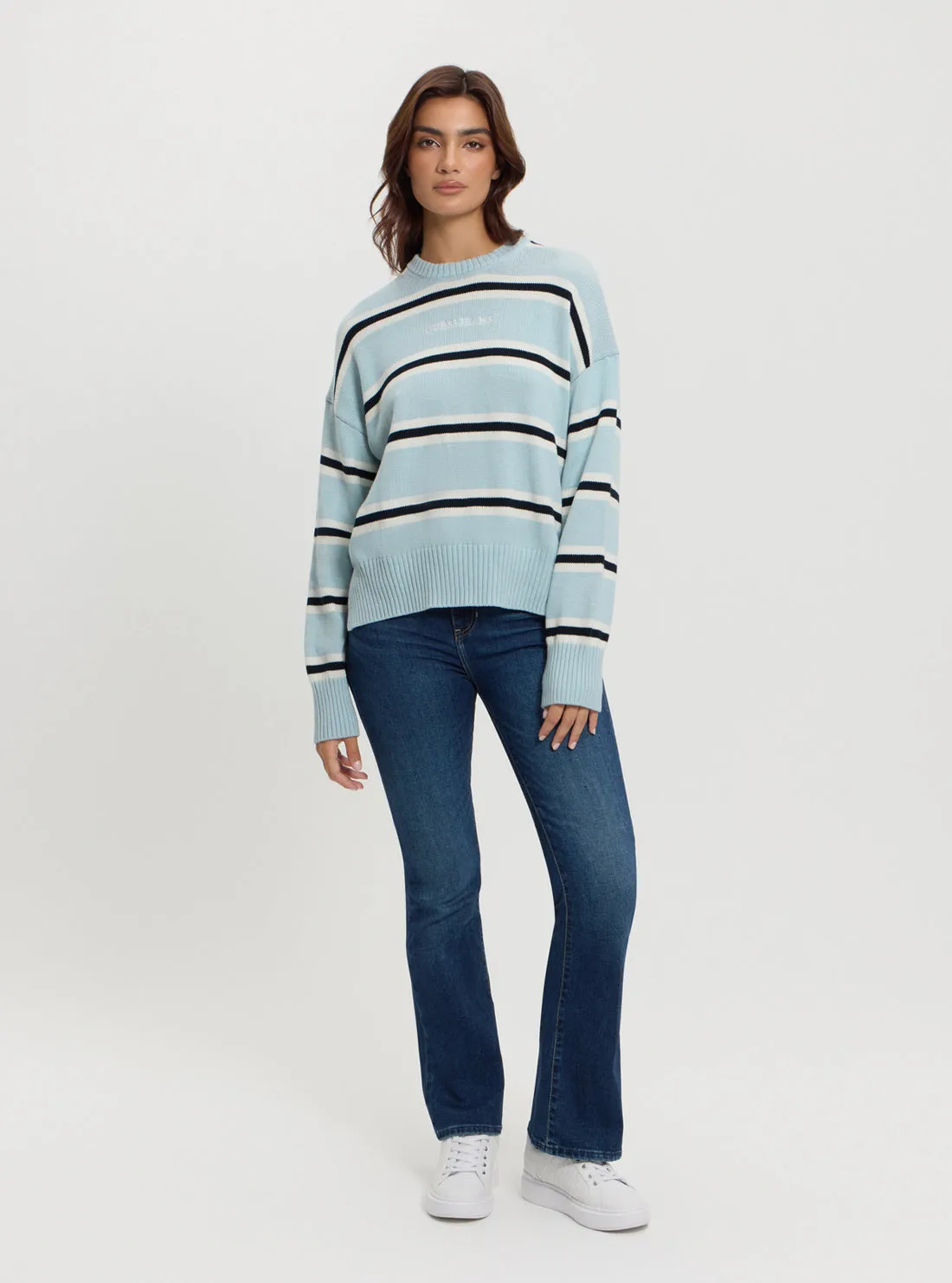 Guess Jeans Striped Knit Jumper