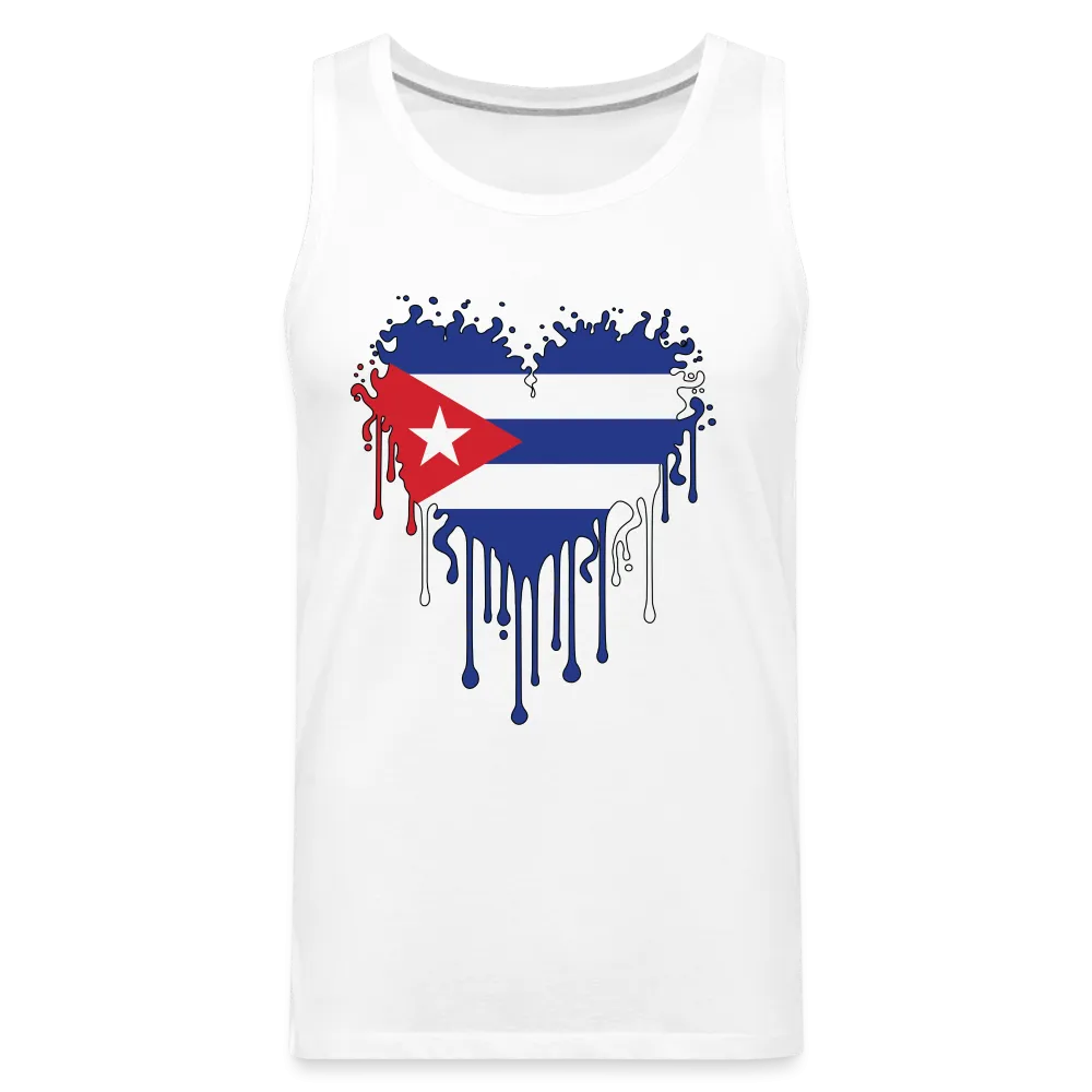 Heart of Cuba Flag Men’s Premium Tank Top