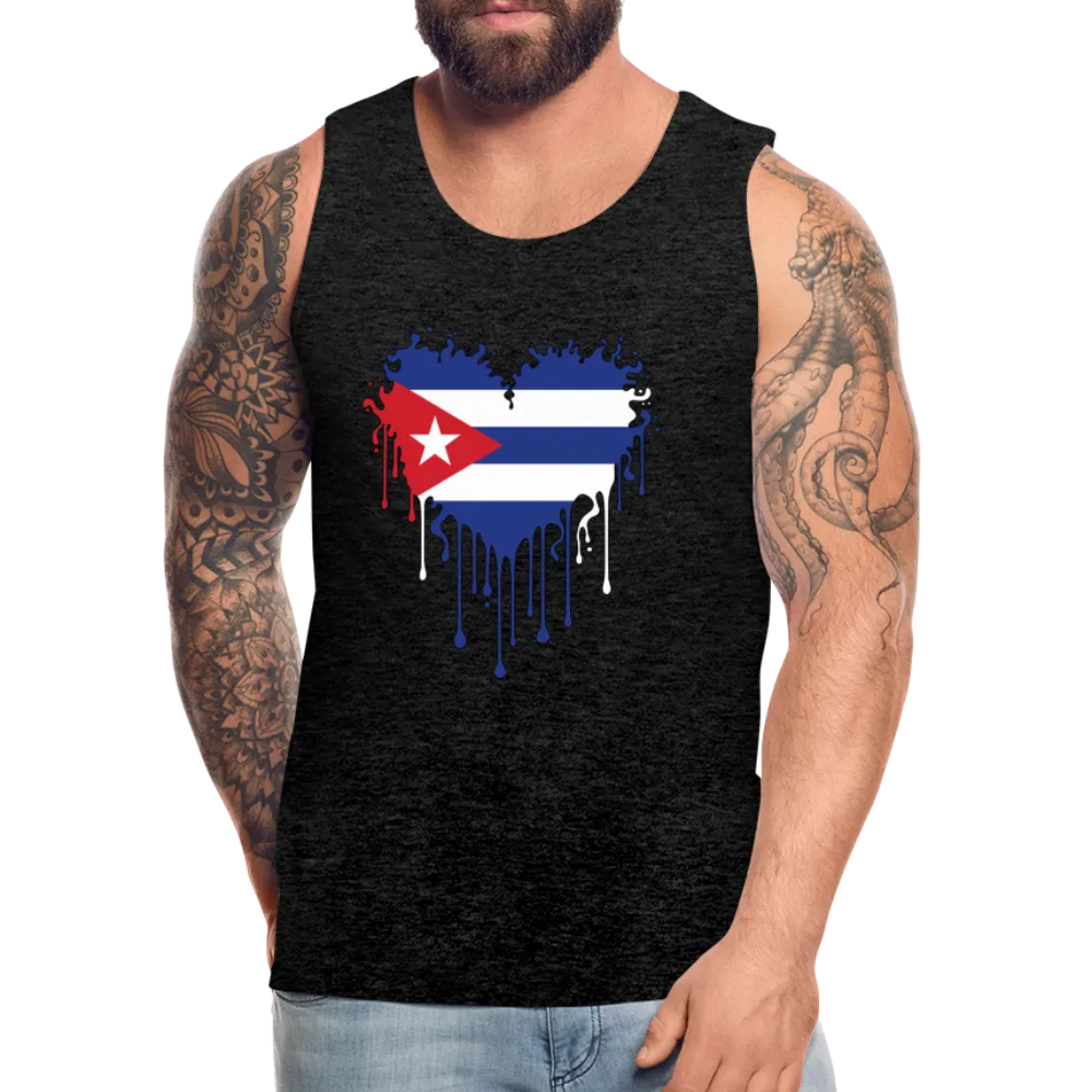 Heart of Cuba Flag Men’s Premium Tank Top