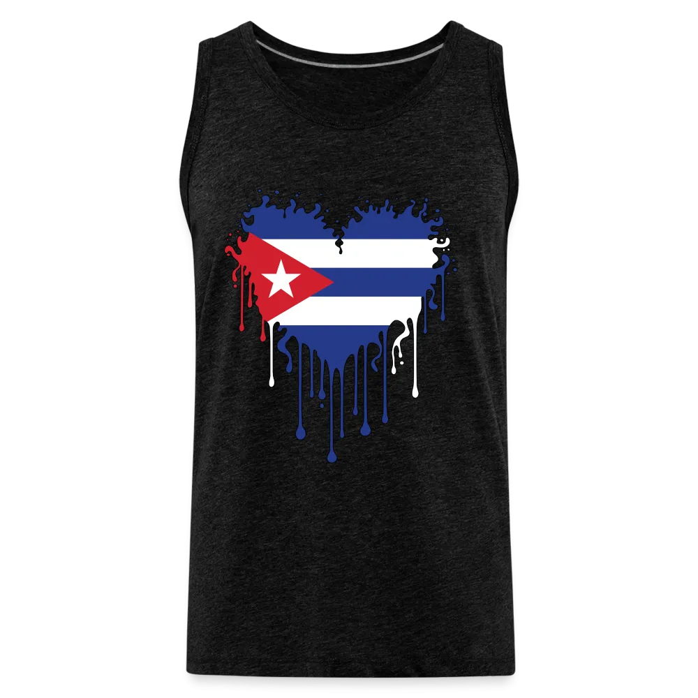 Heart of Cuba Flag Men’s Premium Tank Top