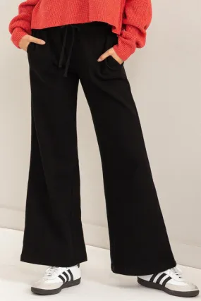 HYFVE The Feelin Cute Mid-Rise Drawstring Wide Leg Pants