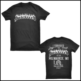 I Survived Wisconsin Black Tee