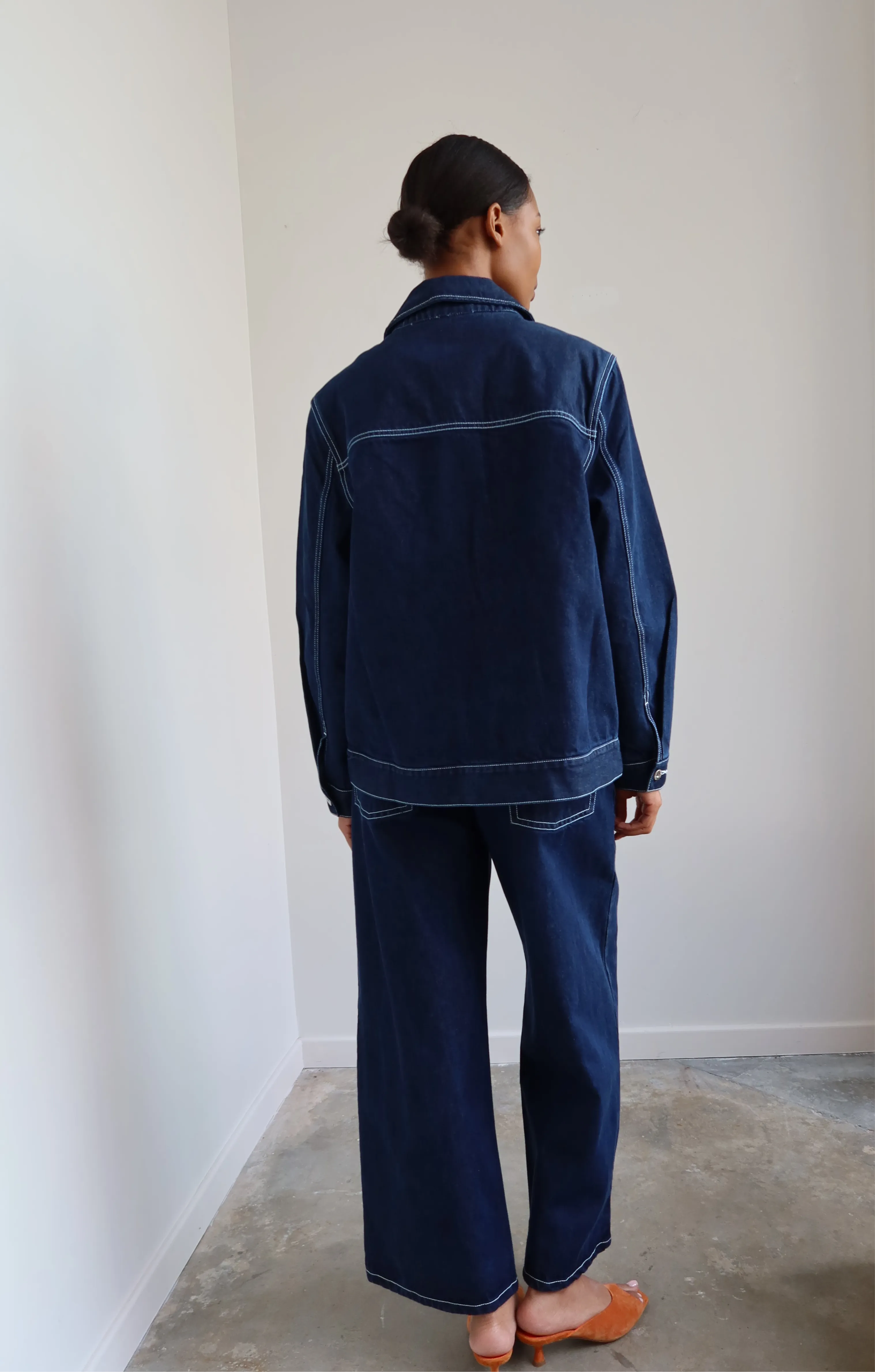 Indigo Denim Worker Jacket