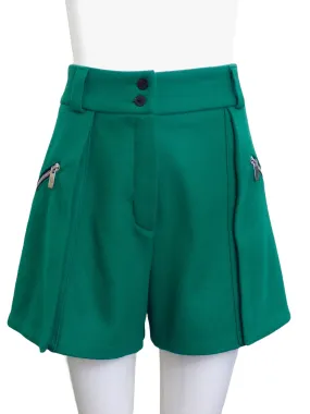 JC de CASTELBAJAC- NWT Green Wool Shorts, Size 8