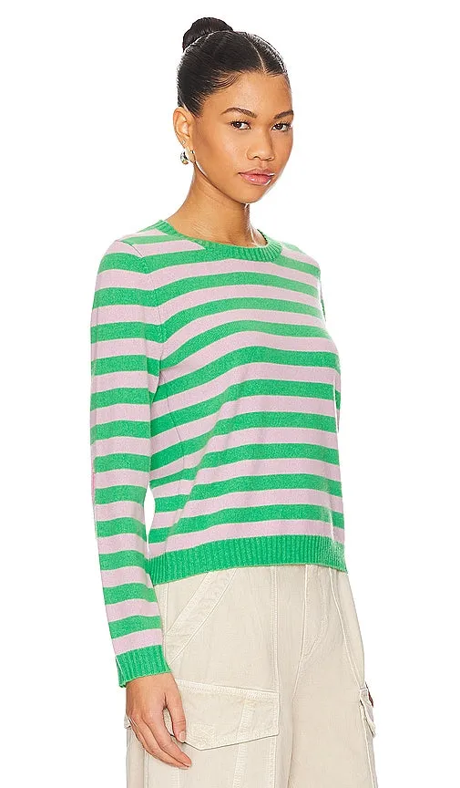 JUMPER 1234 Stripe Love Patch Crew in Green