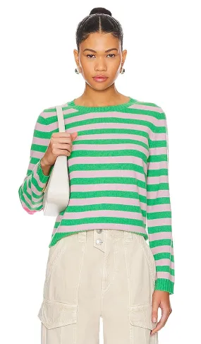 JUMPER 1234 Stripe Love Patch Crew in Green