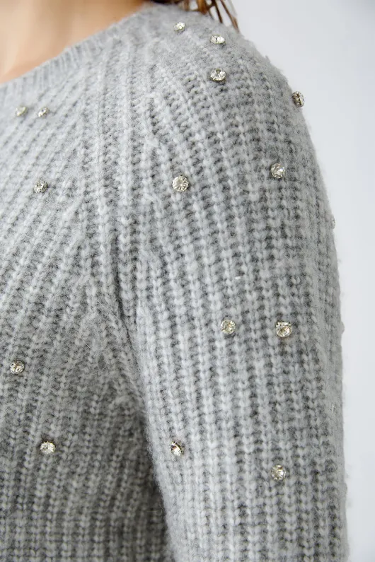 Jumper With Diamante Detail