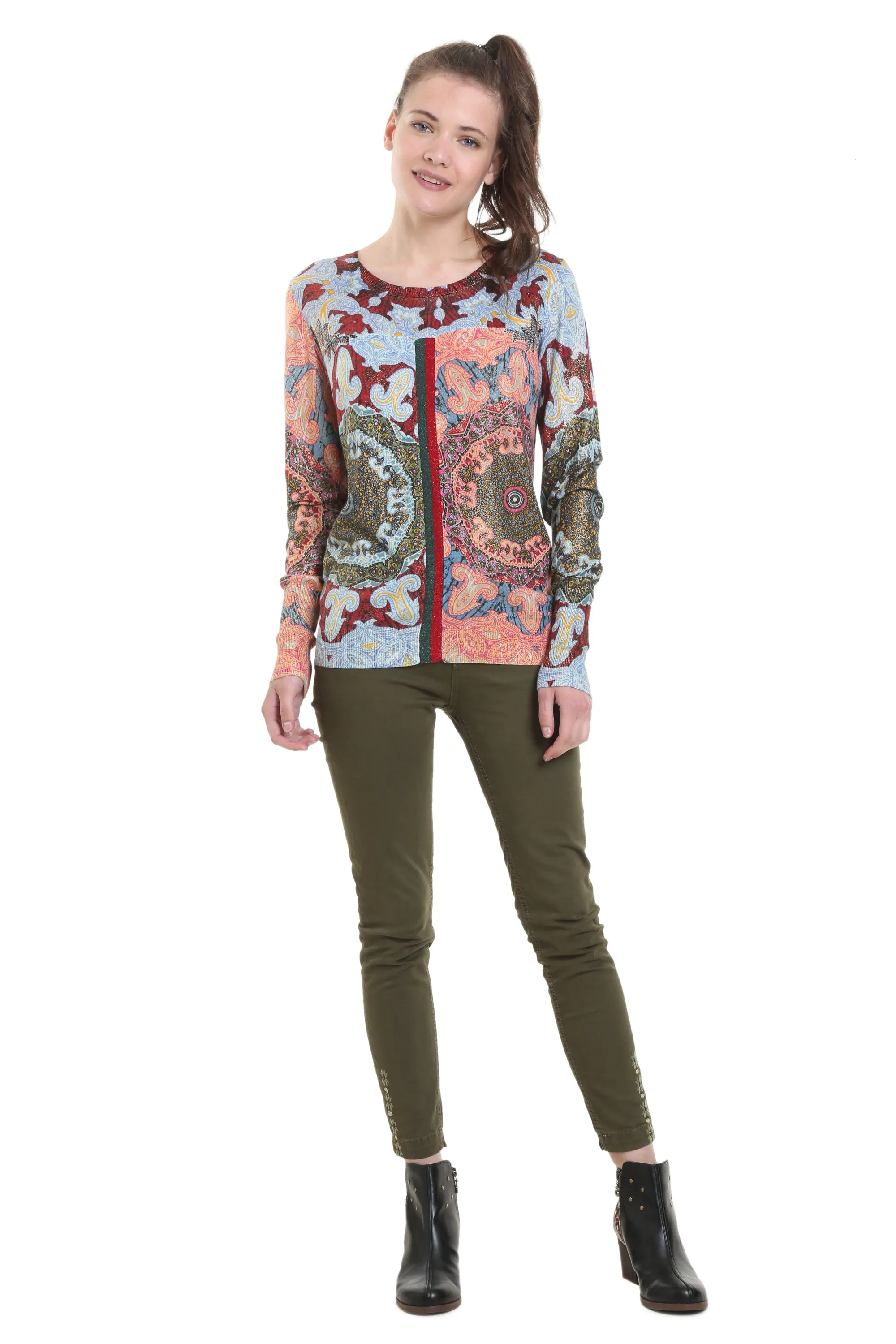 Karenina Sparkly Lurex  Jumper Sweater Desigual Style 18WWJFCP