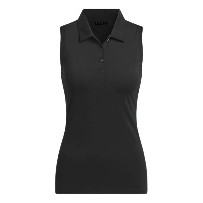 Lexy Organic Cotton Polo Tank - Black