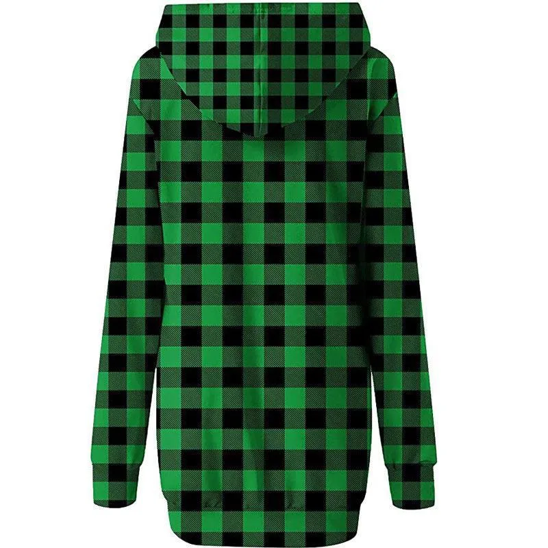 Long Sleeve Sweatshirt Printed Plaid
