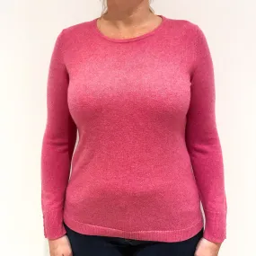 Lupin Pink Cashmere Crew Neck Jumper Large